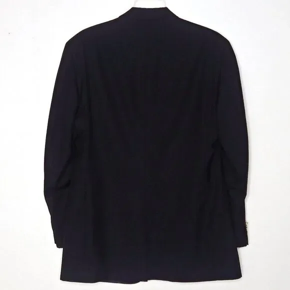 Vintage BURBERRYS‎ Super 100's Wool Blazer Suit Jacket Sport Coat Navy Blue 40L